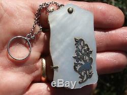 Beautiful Bag Of Bag Old Time XIX Century In Silver / Nacre