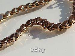 Beautiful Bracelet Ancient Xixth Rose Gold 18k 750/1000 ° / Length 19.5cm