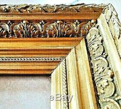 Beautiful Broad Molding Frame Wood And Gilded Stucco Period Late XIX 1880