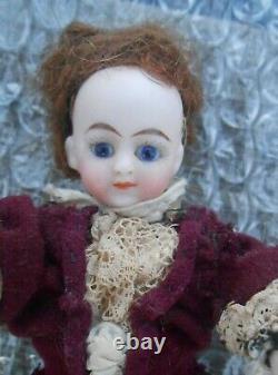 Beautiful Cute Doll Size 11 CM Of Period Late Xixth