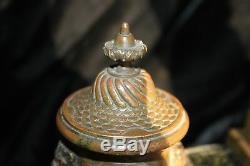 Beautiful Inkwell Marble And Bronze Xixth