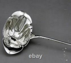 'Beautiful Ladle for Punch or Cream in Solid Silver and Bone, 19th Century Era'