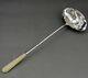 Beautiful Ladle For Punch Or Cream In Solid Silver And Bone, 19th Century Period
