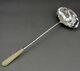 Beautiful Ladle With Punch Or Cream In Solid Silver And Bone, 19th Century