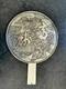 Beautiful Meiji Mirror Japan In Silvered Bronze 19th Century