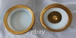 Beautiful white opaline box, candy jar, and 19th-century confectionery container