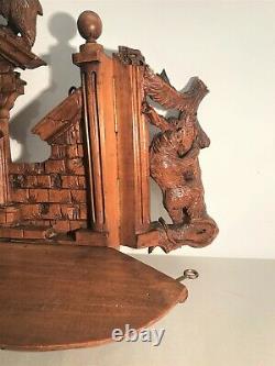 Black Forest Wooden Shelf At 19th Century Bears