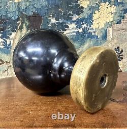 Black Marble And Brass Staircase Ball, Late 19th Century