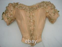 Bodice Ancient Silk Ball Dress Beautiful Antique Epoque Victorian Silk Bodice S