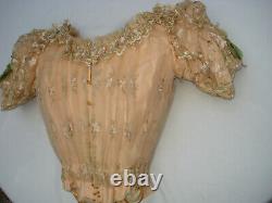 Bodice Ancient Silk Ball Dress Beautiful Antique Epoque Victorian Silk Bodice S