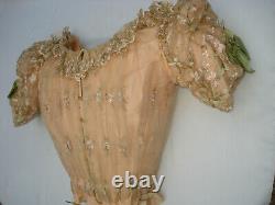 Bodice Ancient Silk Ball Dress Beautiful Antique Epoque Victorian Silk Bodice S