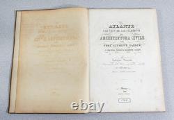 Book Atlas of Civil Architecture Giovanni Vannini Autographed Era 1850