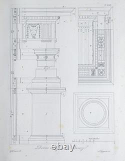 Book Atlas of Civil Architecture Giovanni Vannini Autographed Era 1850