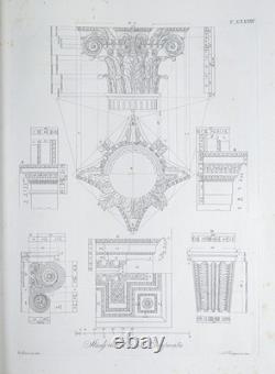 Book Atlas of Civil Architecture Giovanni Vannini Autographed Era 1850