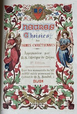 Book Dhours Religion & Piety Flowers Of Lys & Crown Comtale Epoque XIX Ème