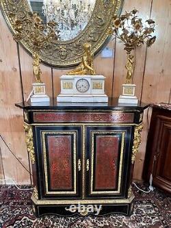 Boulle Branding Support Height Cabinet, Era End 19th Century