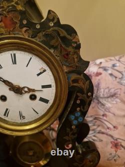 Boulle Marquetry Portico Clock from the Napoleon III Era
