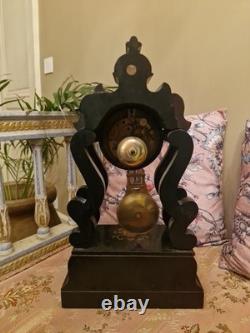 Boulle Marquetry Portico Clock from the Napoleon III Era