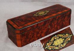 Box A Gants Ronce De Noyer Palissandre Marqueterie Period Napoleon III 19th