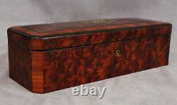 Box A Gants Ronce De Noyer Palissandre Marqueterie Period Napoleon III 19th
