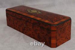 Box A Gants Ronce De Noyer Palissandre Marqueterie Period Napoleon III 19th