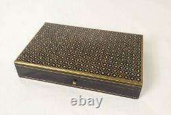 Box Box Token Token Black Wood Mother-of-pearl Decoration Queen 19th Century