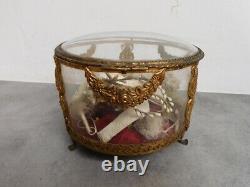 Box Or Box Of Wedding Glass And Metal Golden Age Of Napoleon XIX