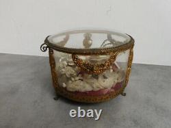 Box Or Box Of Wedding Glass And Metal Golden Age Of Napoleon XIX