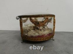 Box Or Box Of Wedding Glass And Metal Golden Age Of Napoleon XIX