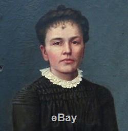 Bralebois Portrait Of Woman Epoque Late Nineteenth Century Oil On Canvas