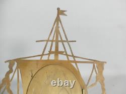 Brass Drakkar Boat-Shaped Picture Frame, Late 19th Century