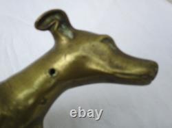 Bronze Andiron Decor with 19th Century Greyhound Sculptures