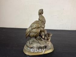 Bronze Animalier by Ferdinand Pautrot (1832-1874) Partridge 19th Century