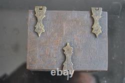 Bronze Box Engraved Egyptomania Era Xixth