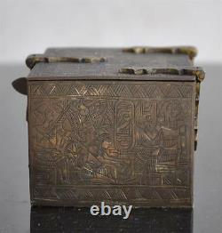 Bronze Box Engraved Egyptomania Era Xixth