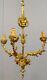 Bronze Chiseled Rose Chandelier, Late 19th Century, In The Style Of Baguès