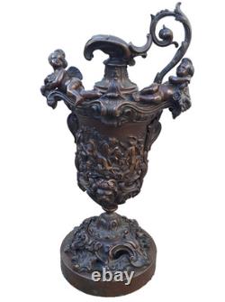 Bronze Ewer Napoleon III Period 19th Century Medal Patina