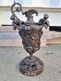 Bronze Ewer Napoleon III Period 19th Century Medal Patina