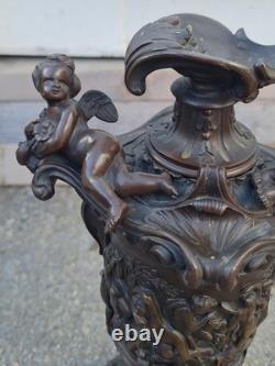 Bronze Ewer Napoleon III Period 19th Century Medal Patina