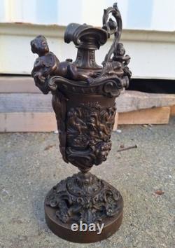 Bronze Ewer Napoleon III Period 19th Century Medal Patina