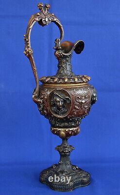 Bronze Ewer Renaissance Style Napoleon III Period 19th Century