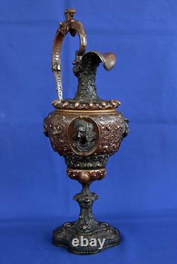 Bronze Ewer Renaissance Style Napoleon III Period 19th Century