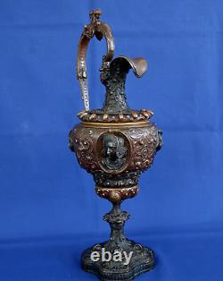 Bronze Ewer Renaissance Style Napoleon III Period 19th Century