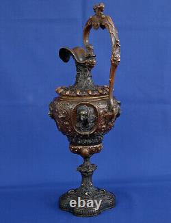 Bronze Ewer Renaissance Style Napoleon III Period 19th Century