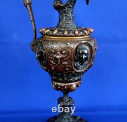 Bronze Ewer in Renaissance Style, Napoleon III Period, 19th Century
