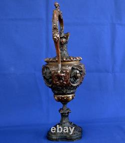 Bronze Ewer in Renaissance Style, Napoleon III Period, 19th Century