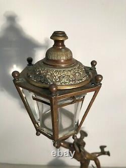 Bronze God Hermès Nightlight Lantern Era Xixth Century