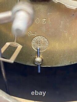 Bronze Pendule Dore Epoque Restoration Xixeme Dial Email Man At Book M135