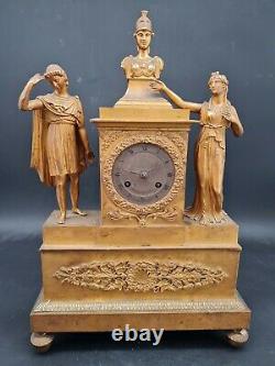 Bronze Pendulum Golden Empire 19th Century