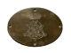 Bronze Plate Graved Crown Of Count Monogram Aristocracy Age Xix